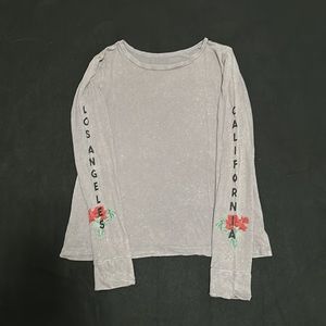 American Eagle burnout style long sleeve tissue tee 🌹, size S